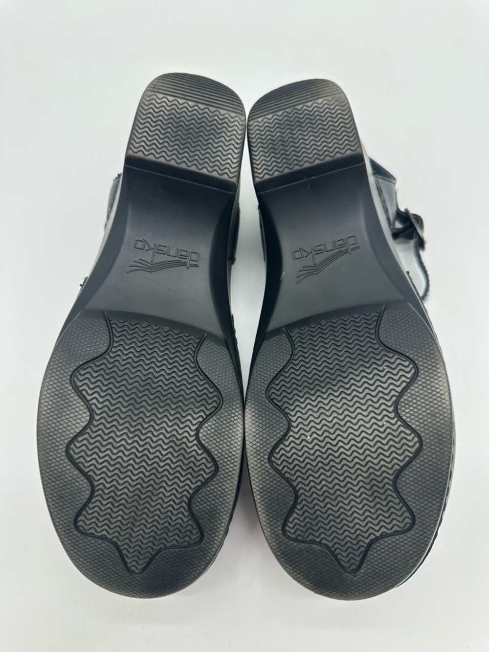 Dansko Black Leather Mary Jane Clog Heels - Picture 7 of 9